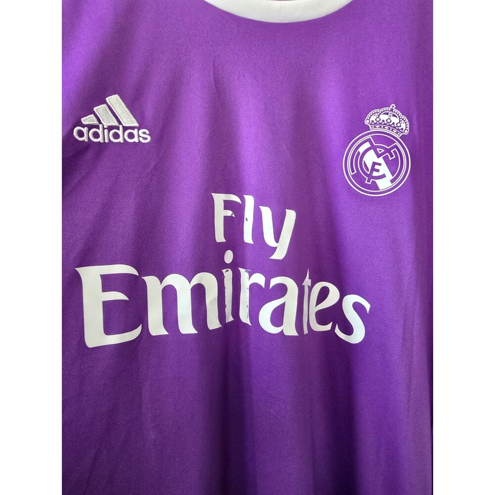Adidas Real Madrid 2016 Purple Away Jersey XL ClimaCool La Liga Soccer Retro - Picture 2 of 11